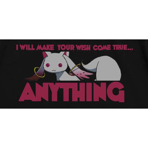 (PO) Puella Magi Madoka Magica Kyubey T-Shirts Black (L) Image_2