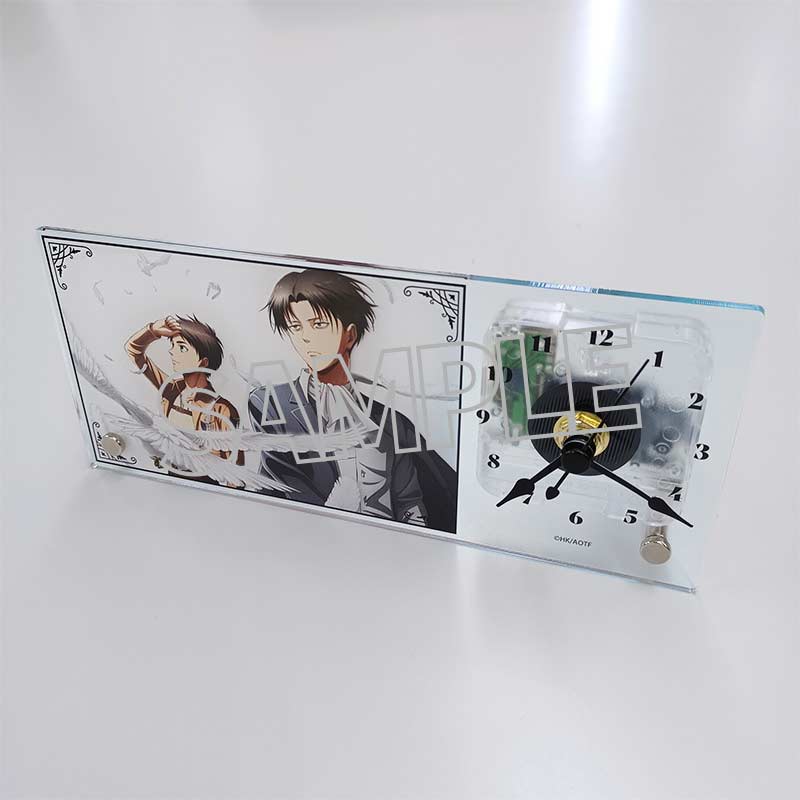 (PO) Attack on Titan Acrylic Clock Eren & Levi Image_2