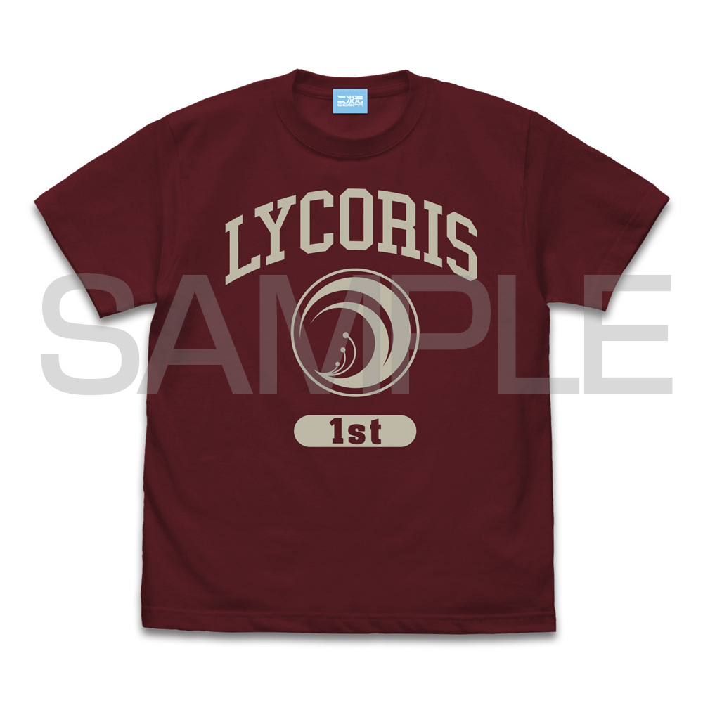 (PO) Lycoris Recoil Lycoris 1st College T-Shirt Burgundy (XL) Image_1