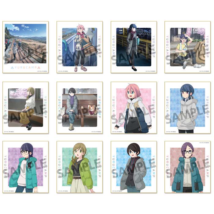 (PO) Yurucamp Movie Trading Mini Shikishi [BOX] Image_1