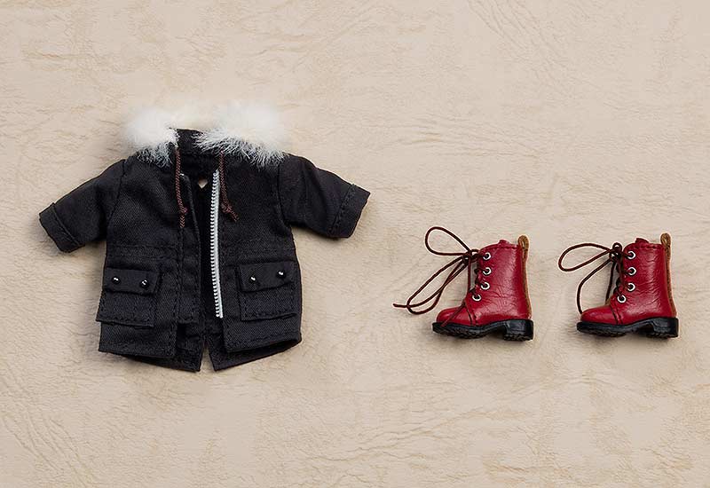 (PO) Nendoroid Doll Warm Clothing Set Boots & Mod Coat (Black) Image_2