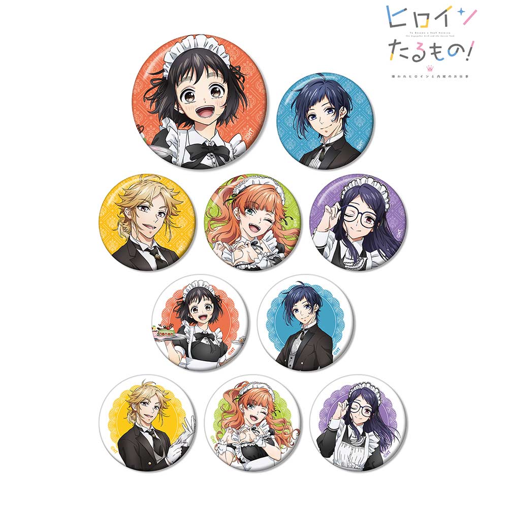 (PO) Heroine Tarumono! Kiraware Heroine to Naisho no Oshigoto Original Illustration Maid & Butler Ver. Trading Can Badge [BOX] Image_1