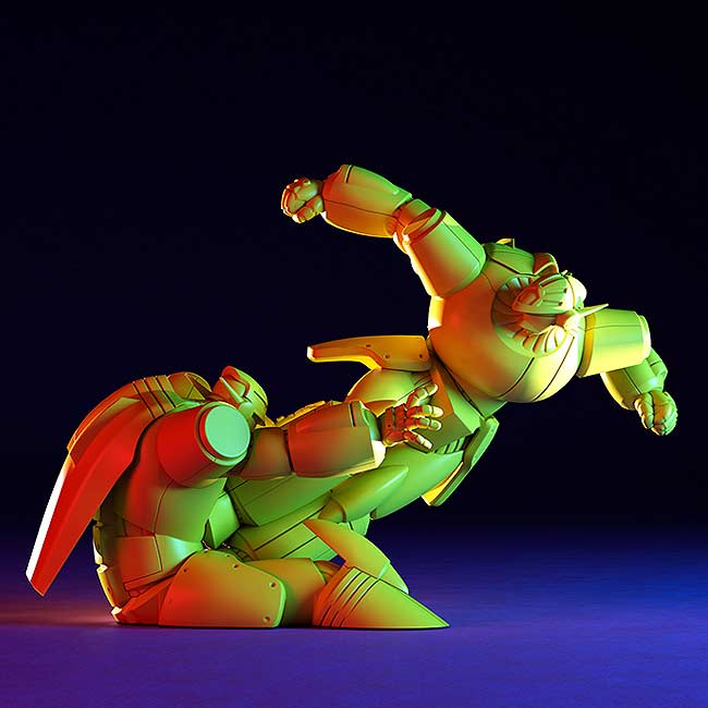 (PO) PLAMAX MF-64 minimum factory Gunbuster Super Inazuma Kick / RX-7 Inazuma Kick Effect Color Ver. Image_8