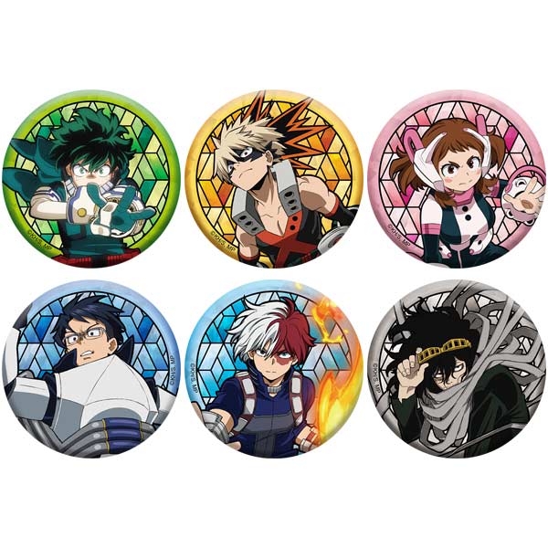 (PO) My Hero Academia Stained Glass Style Trading Hologram Can Badge [BOX] Image_1
