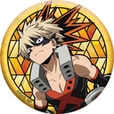 (PO) My Hero Academia Stained Glass Style Trading Hologram Can Badge [BOX] Image_3