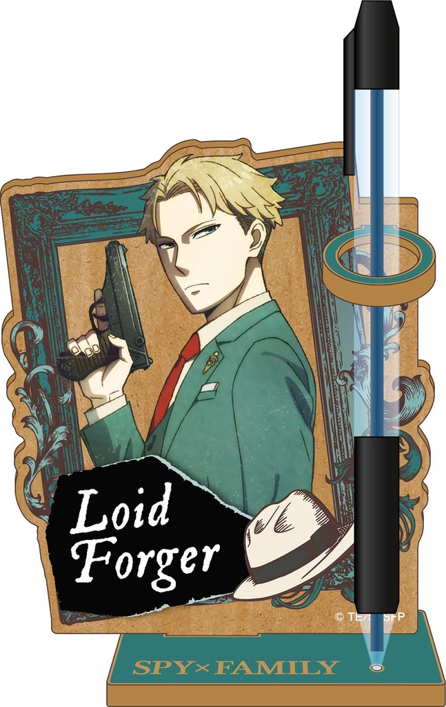 (PO) SPY x FAMILY Vintage Series Wood Plate Pen Stand - Loid Forger Image_3
