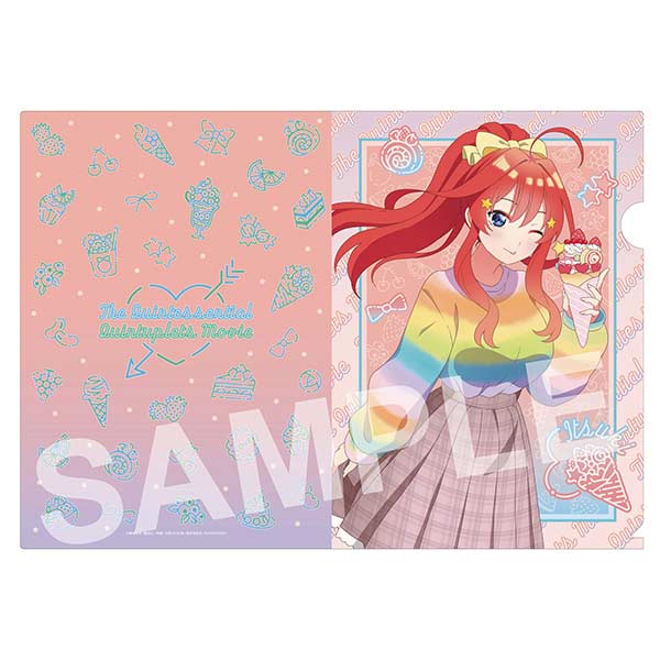 (PO) The Quintessential Quintuplets Movie A4 Clear File (Pastel Desserts) Nakano Itsuki Image_1