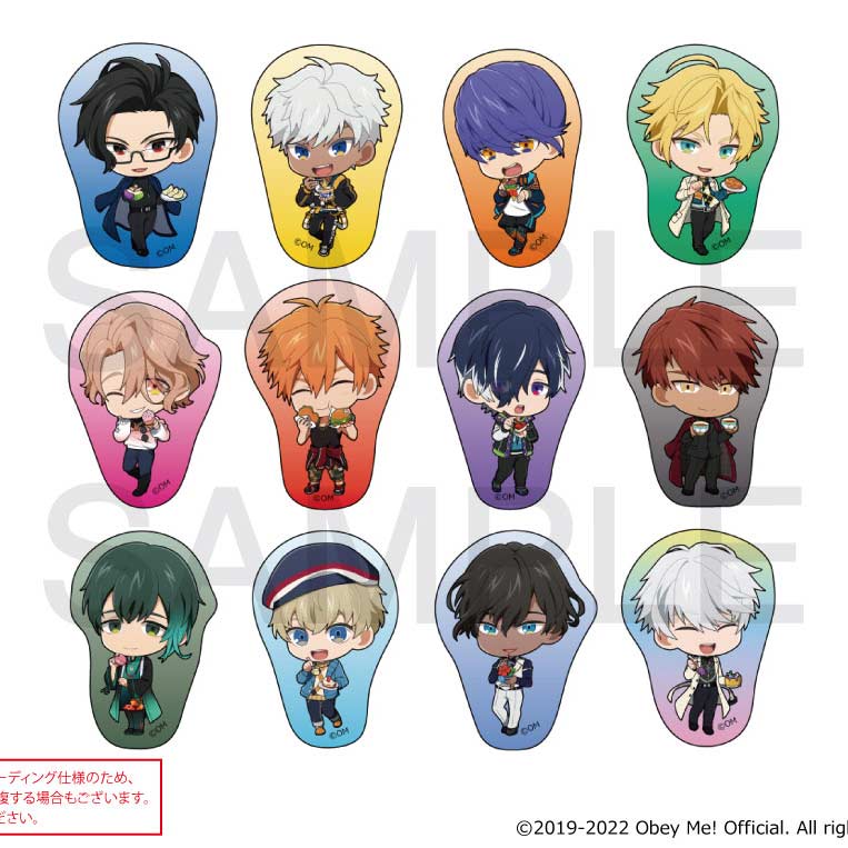 (PO) Obey Me! x Dokidoki Cafe Meguri in Human World Trading Mini Character Acrylic Clip Badge [BOX] Image_1