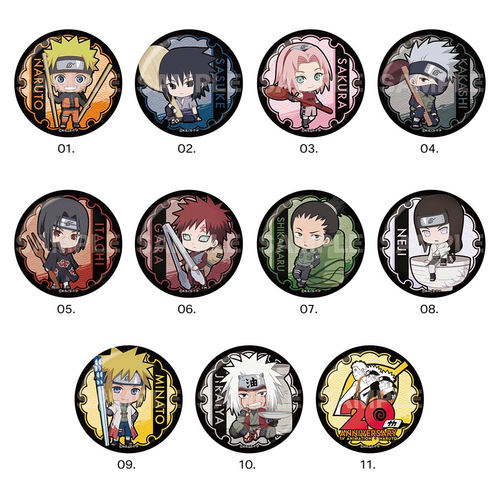 (PO) NARUTO Shippuden Metallic Can Badge 01 Vol. 1 [BOX] Image_1