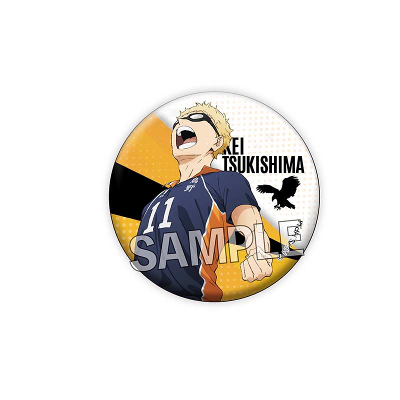 (PO) Haikyu! Giragira Can Badge - Tsukishima Kei Image_1