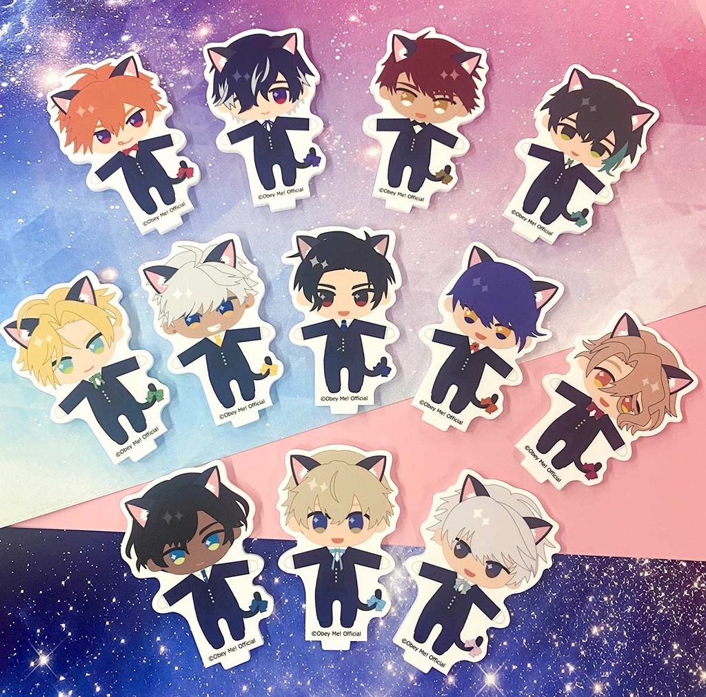 (PO) Obey Me! Black Cat Butler Cafe Reversible Acrylic Stand Complete Box [BOX] Image_5