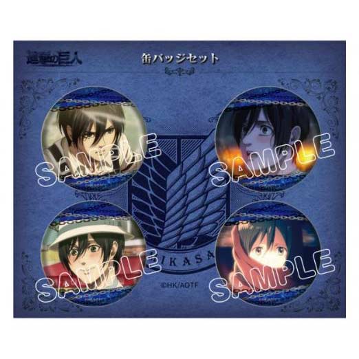 (PO) Attack on Titan Can Badge Set - Mikasa Image_1