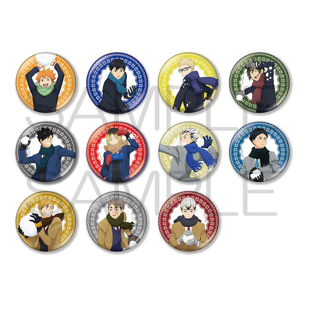 (PO) Haikyu!! Big Kirakira Can Badge Collection Playing in The Snow Ver. [BOX] Image_1
