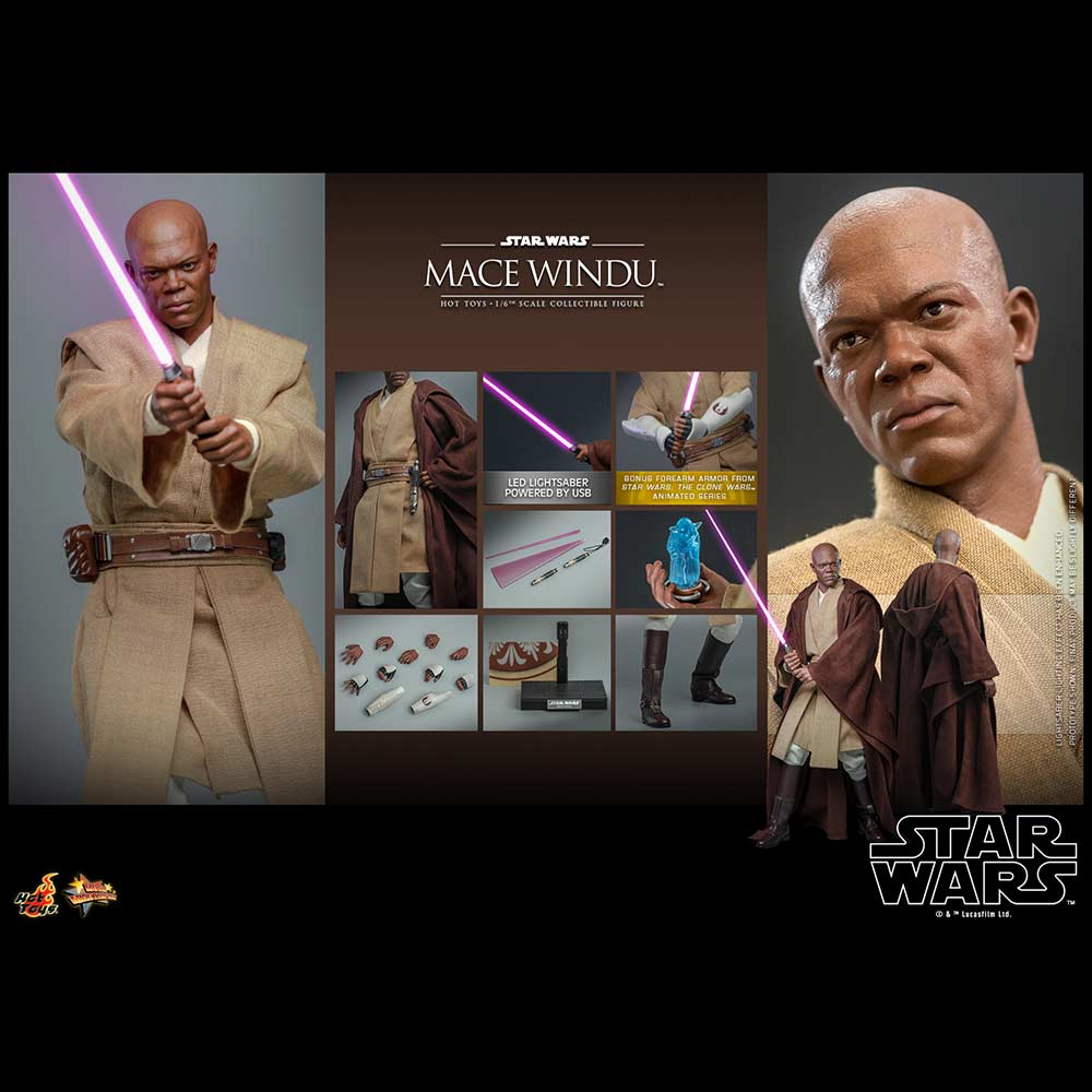 (PO) Movie Masterpiece Series MMS681 - Star Wars: Episode II Attack of the Clones - Mace Windu Image_21