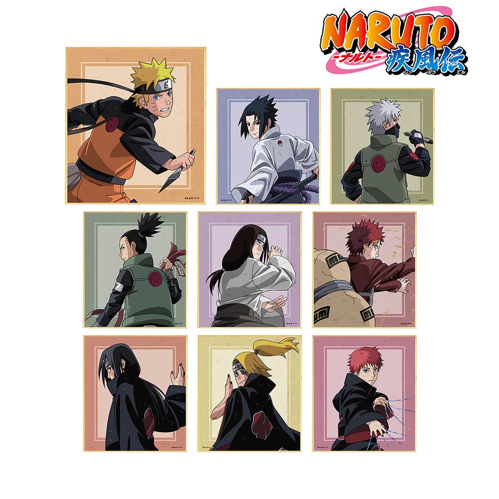 (PO) NARUTO Shippuden Original Illustration Tatakau Senaka Ver. Trading Mini Shikishi [BOX] Image_1