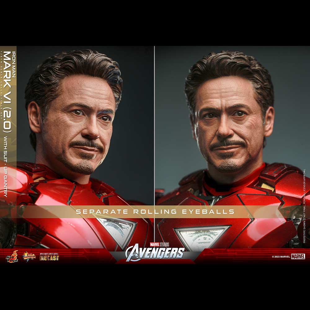 (PO) Movie Masterpiece Series Diecast MMS688D53 - The Avengers - Iron Man Mark VI (2.0) with Suit-Up Gantry Image_7