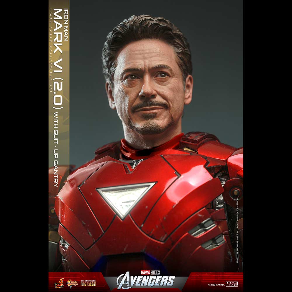 (PO) Movie Masterpiece Series Diecast MMS688D53 - The Avengers - Iron Man Mark VI (2.0) with Suit-Up Gantry Image_10
