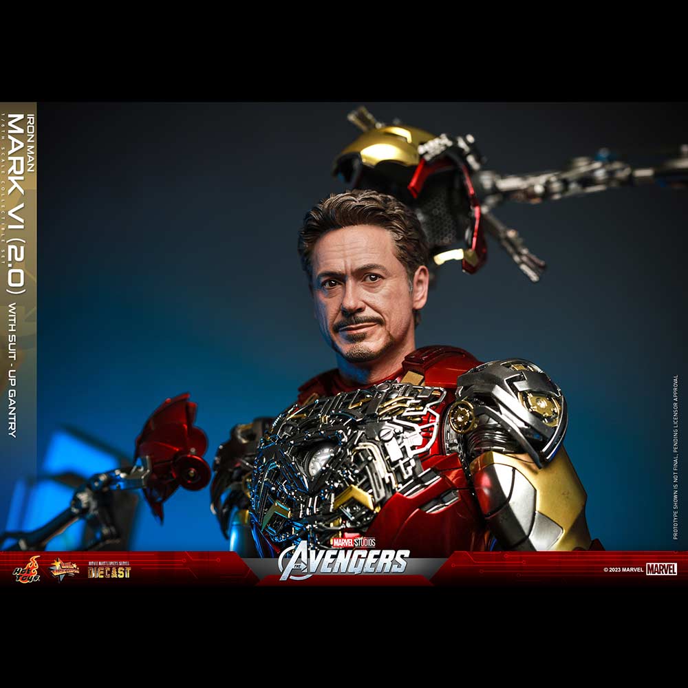 (PO) Movie Masterpiece Series Diecast MMS688D53 - The Avengers - Iron Man Mark VI (2.0) with Suit-Up Gantry Image_16