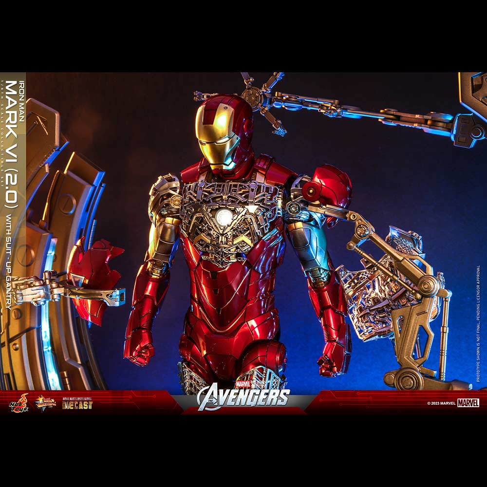 (PO) Movie Masterpiece Series Diecast MMS688D53 - The Avengers - Iron Man Mark VI (2.0) with Suit-Up Gantry Image_20