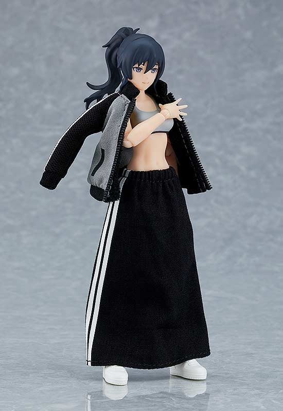 (PO) figma Styles figma 601 Female Body (Makoto) with Tracksuit + Tracksuit Skirt Outfit Image_7