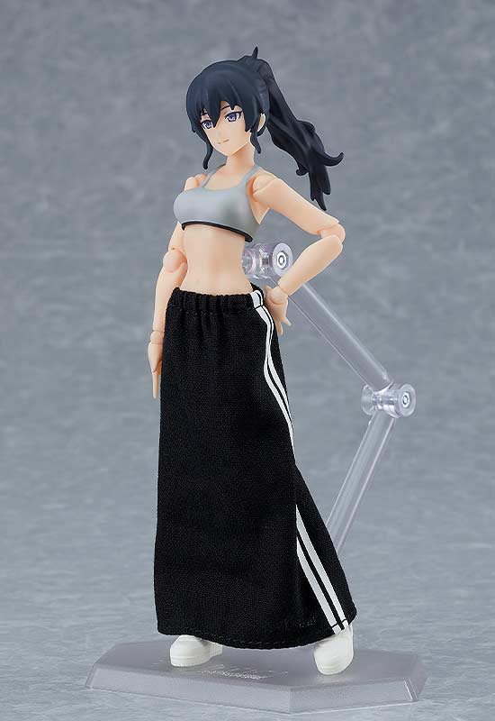 (PO) figma Styles figma 601 Female Body (Makoto) with Tracksuit + Tracksuit Skirt Outfit Image_9