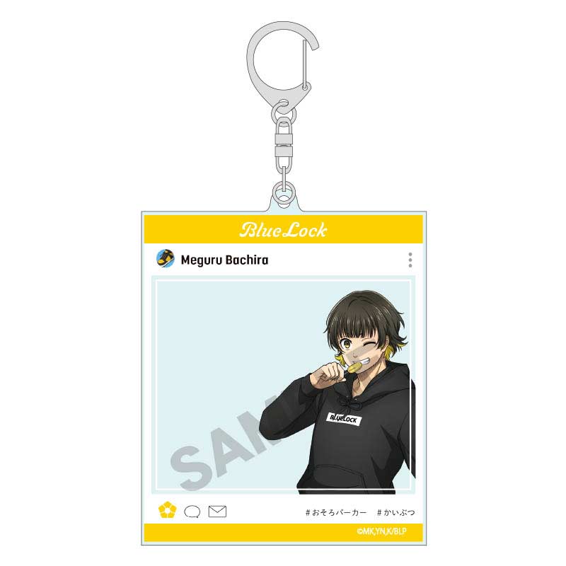 (PO) Blue Lock SNS Style Acrylic Key Chain Hoodie - Bachira Meguru Image_1