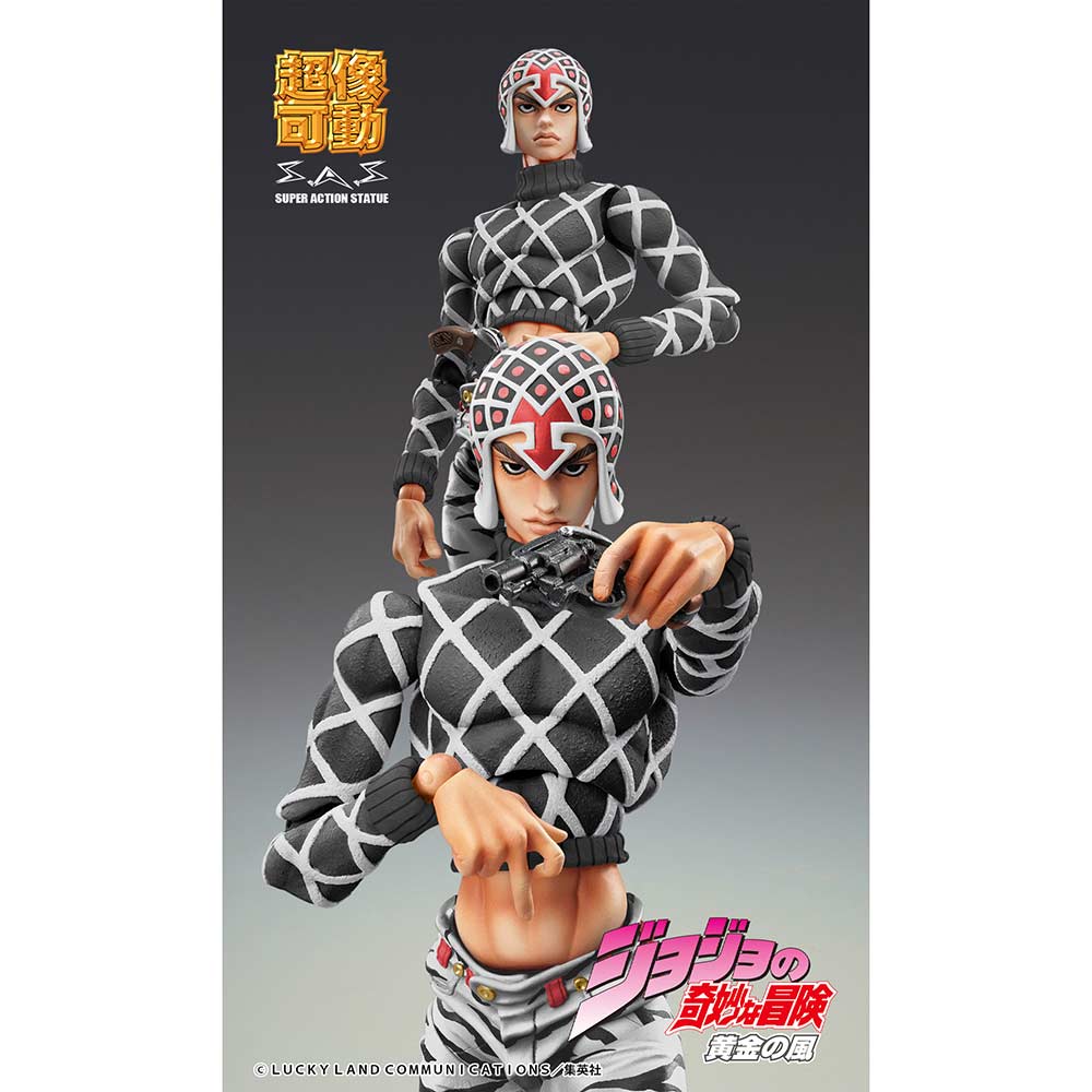 (PO) Super Action Statue JoJo's Bizarre Adventure Part V Guido Mista & Sex Pistols Ver. Black Image_4