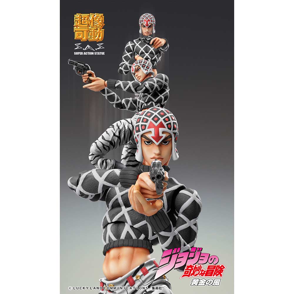 (PO) Super Action Statue JoJo's Bizarre Adventure Part V Guido Mista & Sex Pistols Ver. Black Image_10