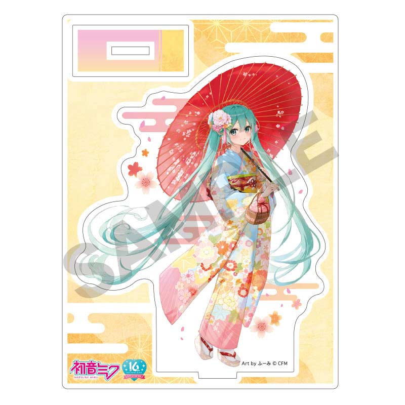 (PO) Hatsune Miku Acrylic Stand - Kimono Sanpo Image_1