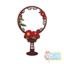 (PO) Flower Stand Can Badge Cover Chinoiserie Image_1