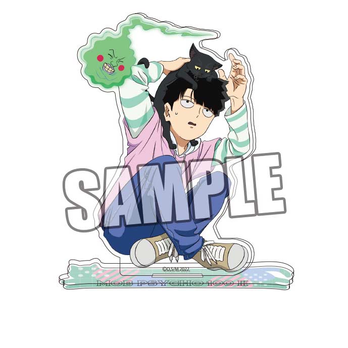 (PO) Mob Psycho 100 III Acrylic Stand Kageyama Shigeo & Ekubo Friendly with Cat Ver. Image_2