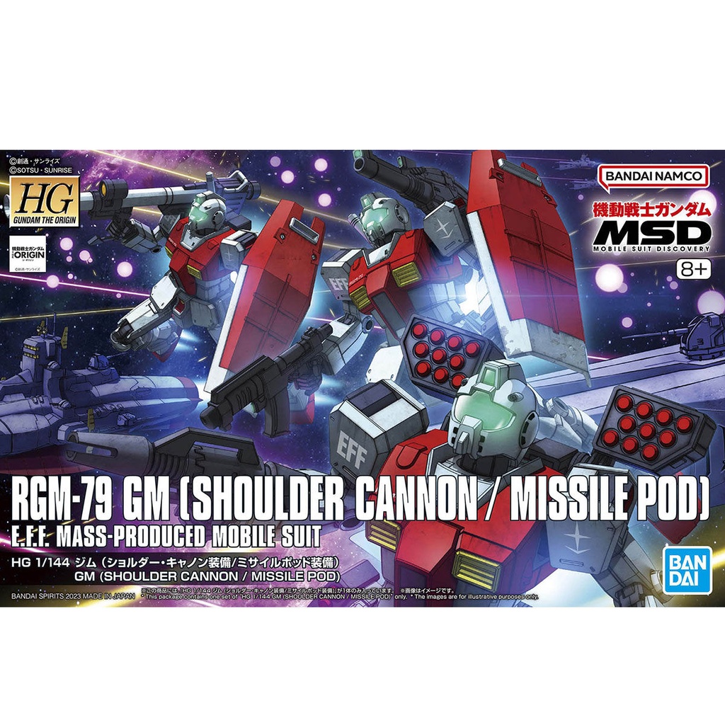 (PO) HG 1/144 Mobile Suit Gundam Mobile Suit Discovery - GM (Shoulder Cannon Unit/Missile Pod Unit) Image_1