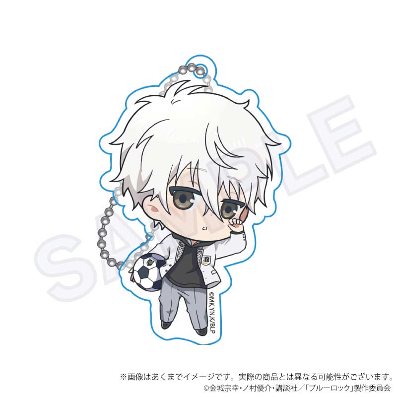 (PO) Blue Lock Acrylic Key Chain Nekorobi Mini Character Ver. Nagi Seishiro Image_1