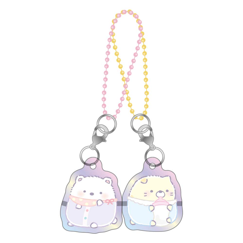 (PO) Sumikkogurashi Aurora Pair Acrylic Key Chain Sumikko Baby / Shirokuma & Neko Image_1