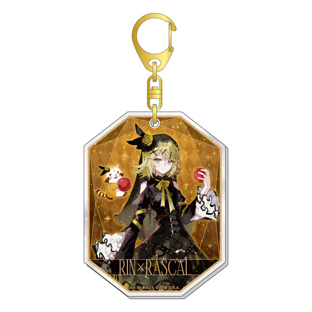 (PO) Hatsune Miku x Rascal the Raccoon 2023 Acrylic Key Chain Kagamine Rin Image_1