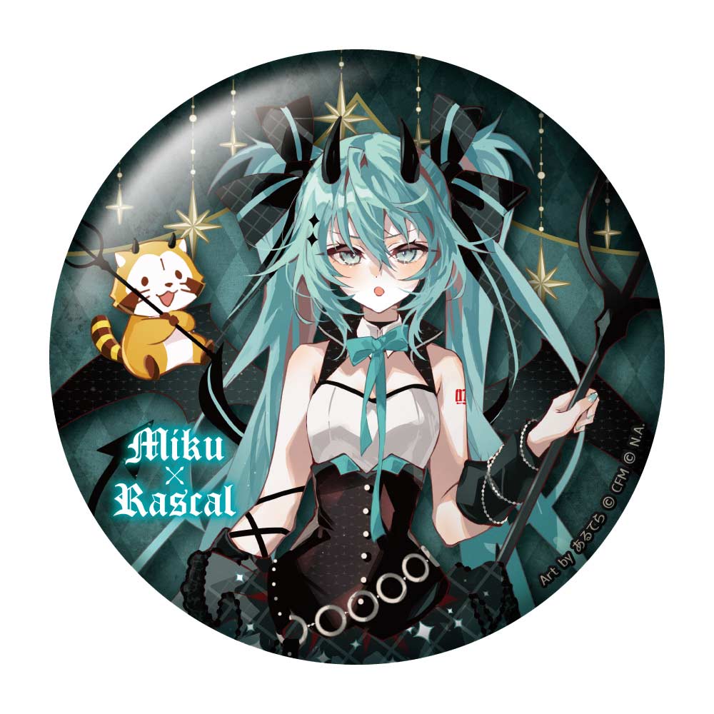 (PO) Hatsune Miku x Rascal the Raccoon 2023 Large Can Badge Collection [BOX] Image_2
