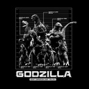 (PO) Godzilla Height Comparison Chart T-Shirt Black (XL) Image_2