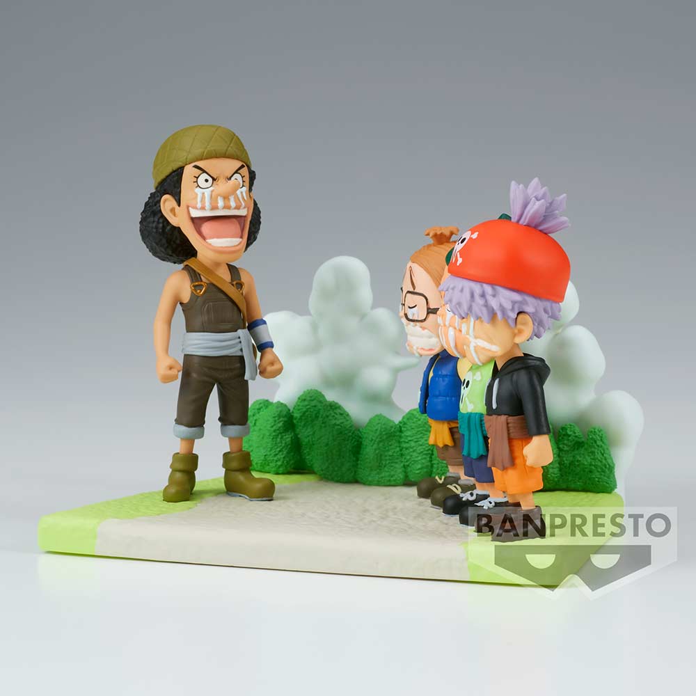 (PO) One Piece World Collectable Figure Log Stories - Usopp (Usopp Pirates w/Ninjin, Piiman and Tamanegi) Image_5