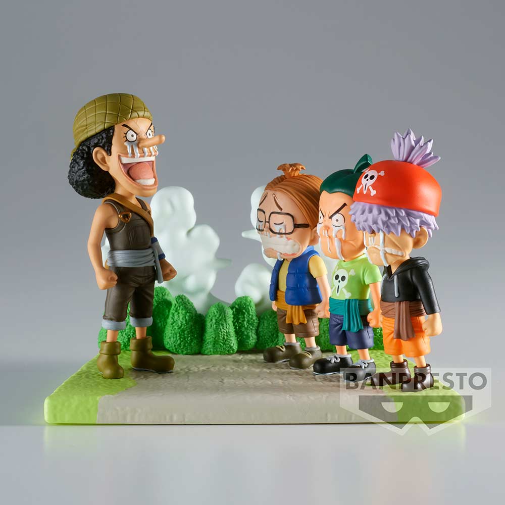 (PO) One Piece World Collectable Figure Log Stories - Usopp (Usopp Pirates w/Ninjin, Piiman and Tamanegi) Image_6