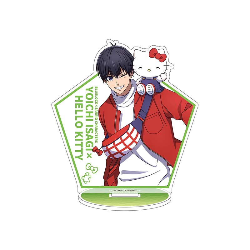 (PO) Chara Acrylic Figure Blue Lock x Sanrio Characters Isagi Yoichi x Hello Kitty (Mini Character Illustration) Image_1