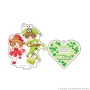 Cardcaptor Sakura x Sanrio Characters Acrylic Stand Key Chain Flower Ver. Sakura x Syaoran x Kero Kero Keroppi Image_1