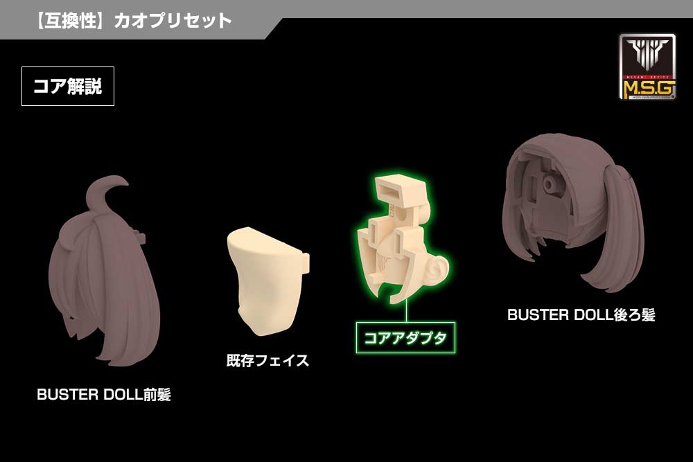 (PO) Megami Device M.S.G 04 Face Set for Chaos & Pretty Skin Color B Image_3