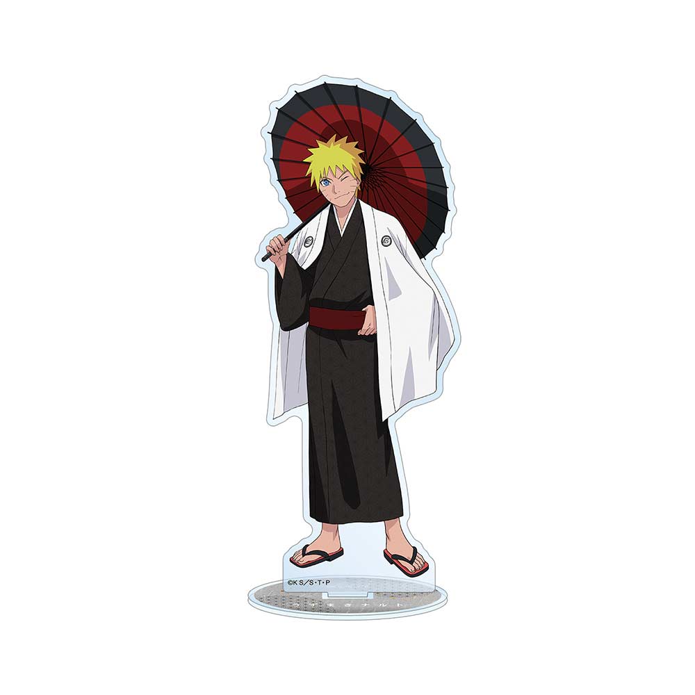 (PO) NARUTO Shippuden Original Illustration Naruto Coarse Oilpaper Umbrella Kimono Ver. Big Acrylic Stand Image_2
