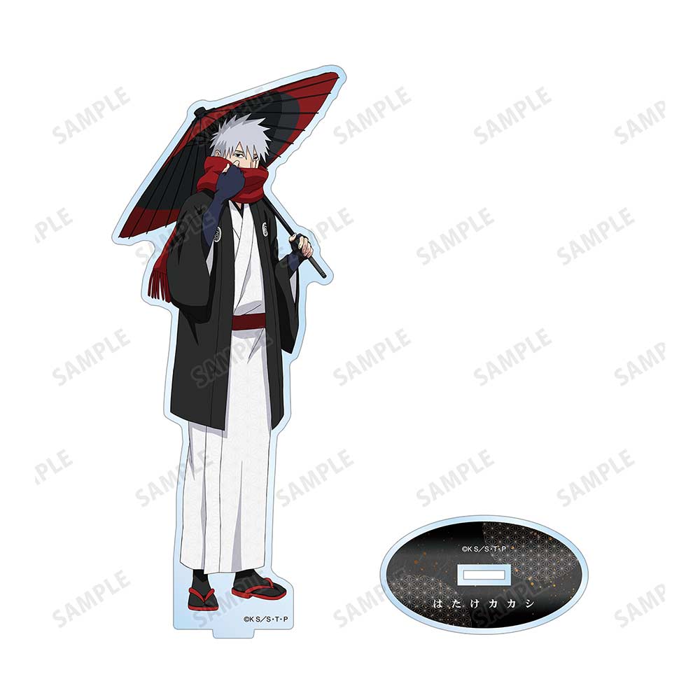 (PO) NARUTO Shippuden Original Illustration Kakashi Coarse Oilpaper Umbrella Kimono Ver. Big Acrylic Stand Image_3