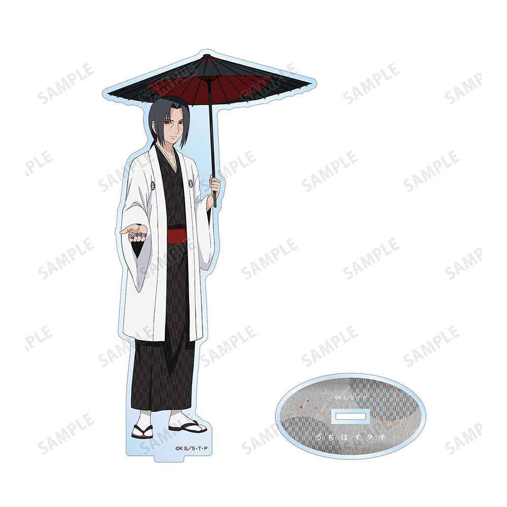 (PO) NARUTO Shippuden Original Illustration Itachi Coarse Oilpaper Umbrella Kimono Ver. Big Acrylic Stand Image_3