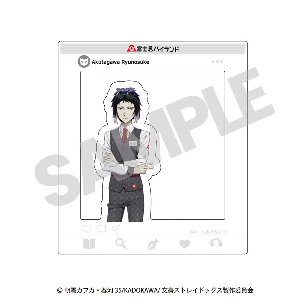 (PO) Bungo Stray Dogs Original Illustration Odekake Clear Frame Akutagawa Ryunosuke Fuji-Q Highland Image_1