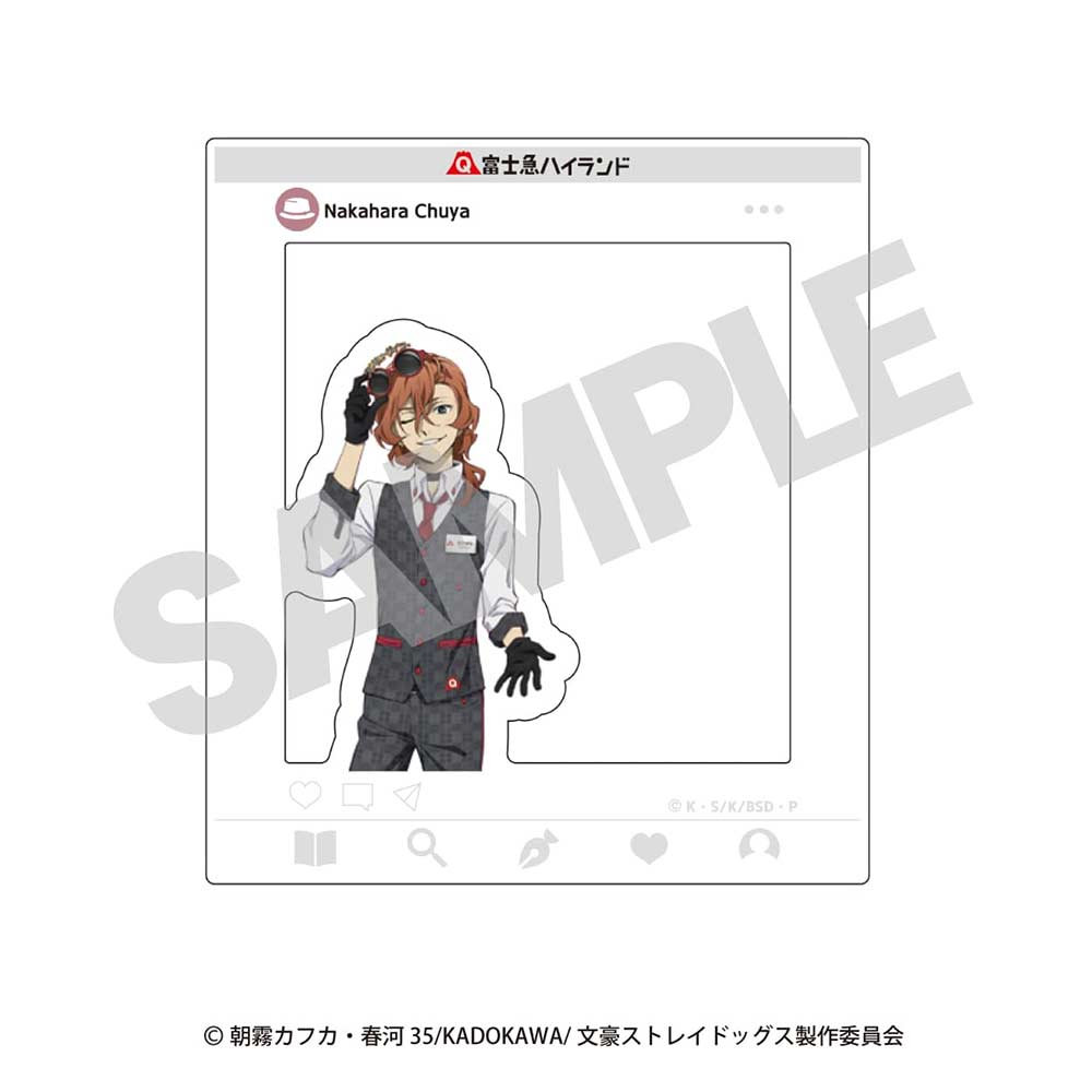 (PO) Bungo Stray Dogs Original Illustration Odekake Clear Frame Nakahara Chuya Fuji-Q Highland Image_1