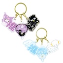 (PO) Sanrio Characters Sukipi 3 Charm Key Chain Purple & Black Image_2