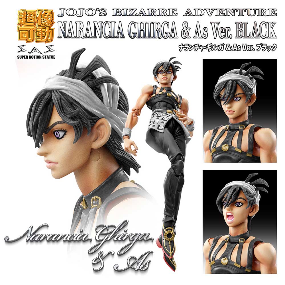 (PO) Super Action Statue JoJo's Bizarre Adventure Part V - Narancia Ghirga & Aerosmith Ver. Black Image_1