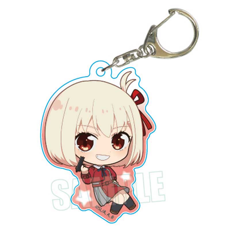 (PO) Pukasshu Acrylic Key Chain Lycoris Recoil Nishikigi Chisato (School Uniform) Image_1